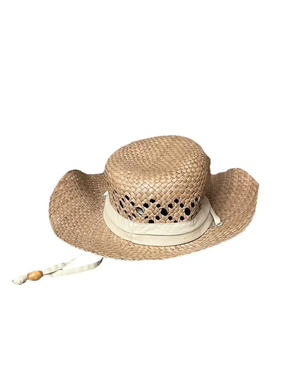 Columbia Seagrass Straw Hat L/XL Natural Woven Wide Brim Sun Hat Beach